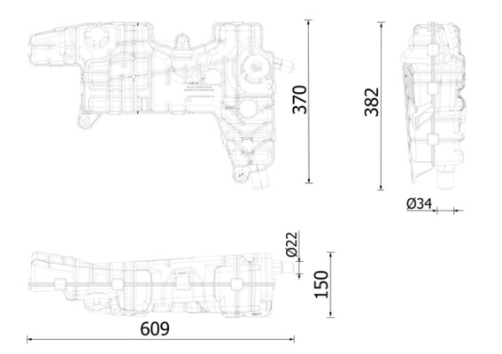 MAHLE Zbiorniczek wyrównawczy, płyn chłodzący CRT 250 000S