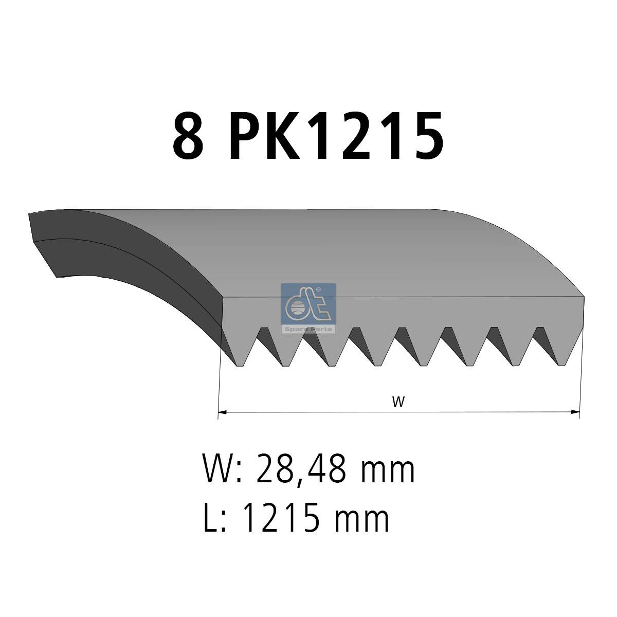 DT Spare Parts Flerspårsrem 4.80393