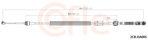 COFLE trosas, neautomatinė transmisija 92.2CB.DA005