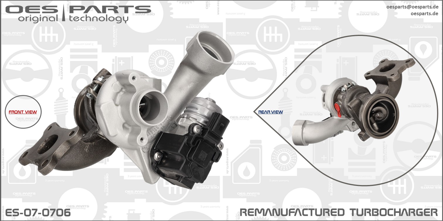 OES PARTS kompresorius, įkrovimo sistema ES-07-0706