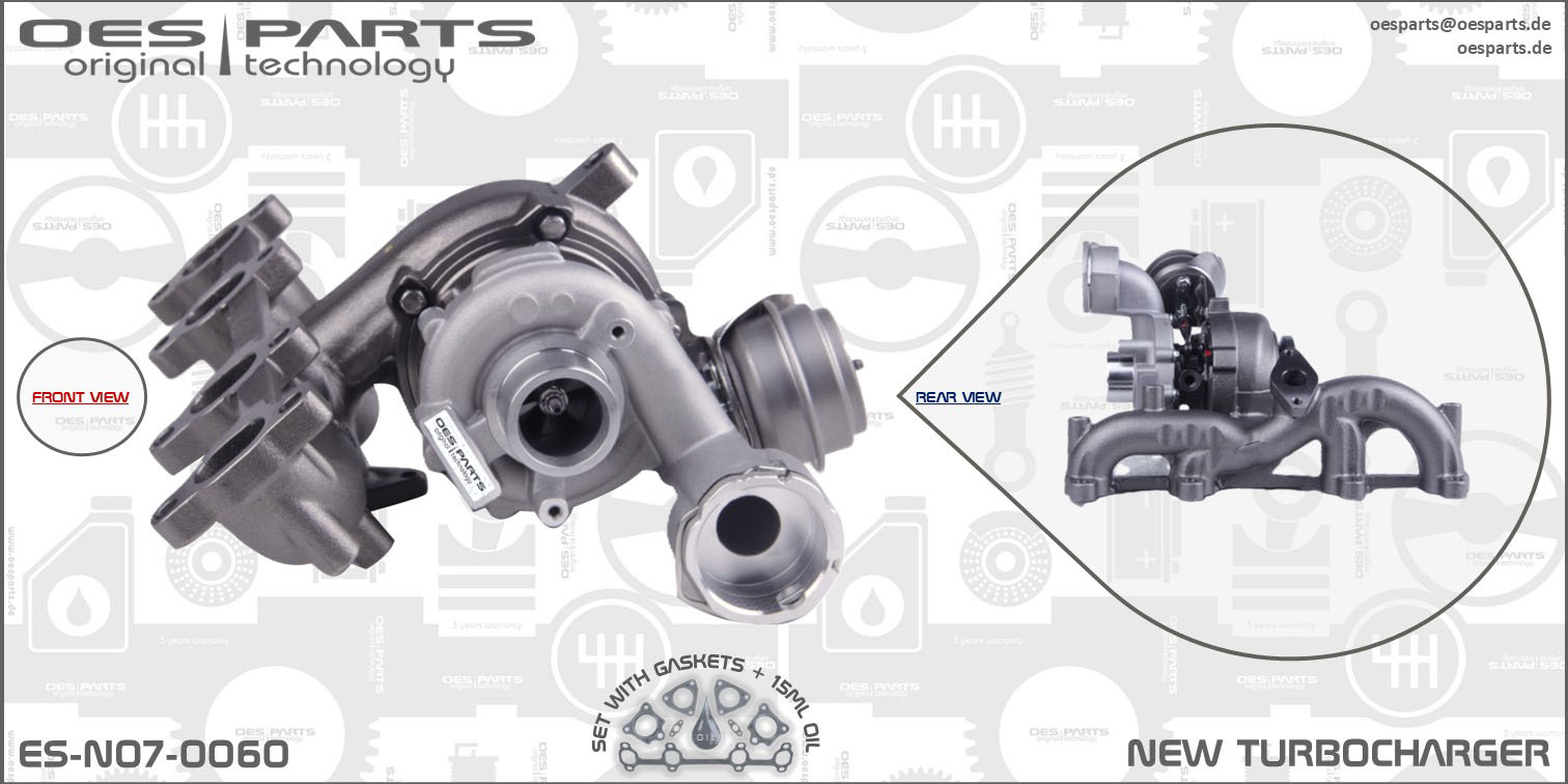 OES PARTS kompresorius, įkrovimo sistema ES-N07-0060