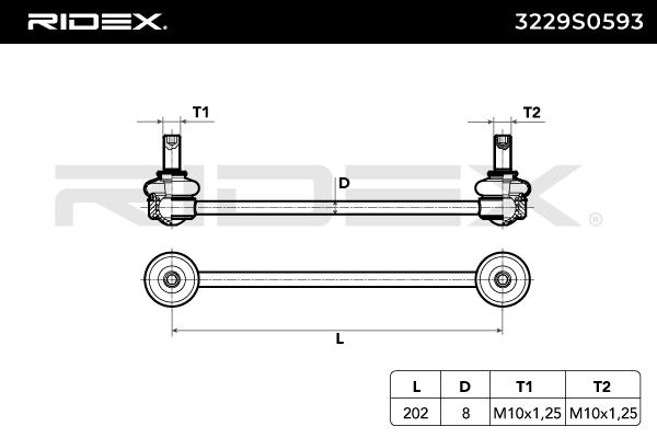 RIDEX Otsavarras, stabilisaator 3229S0593