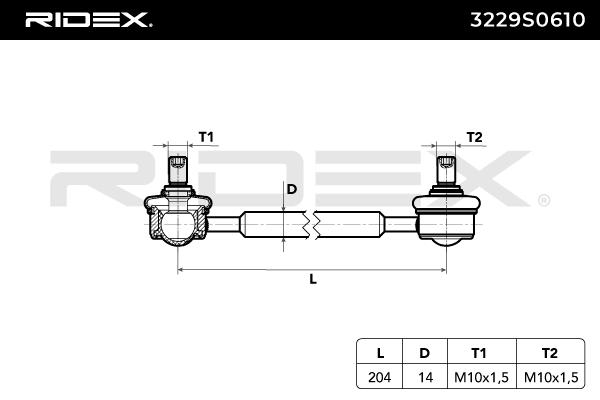 RIDEX Otsavarras, stabilisaator 3229S0610
