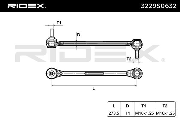 RIDEX Otsavarras, stabilisaator 3229S0632