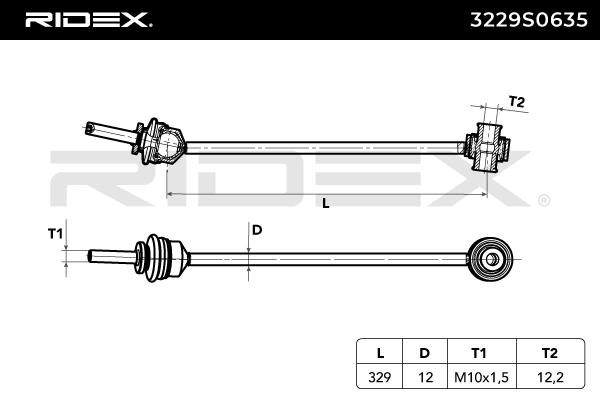 RIDEX Otsavarras, stabilisaator 3229S0635