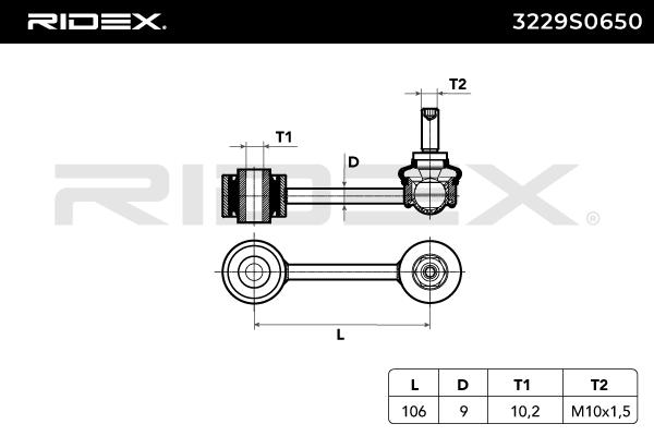 RIDEX Otsavarras, stabilisaator 3229S0650