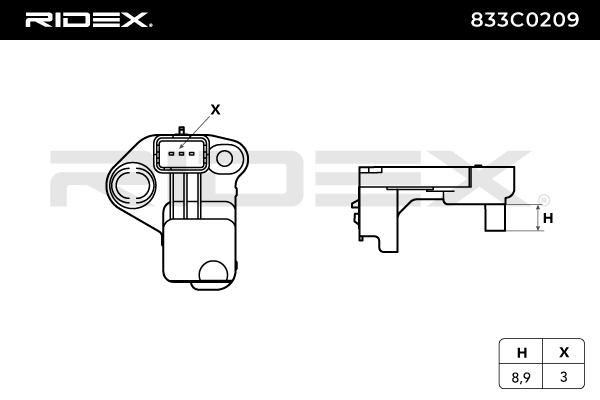 RIDEX Impulssianturi, kampiakseli 833C0209