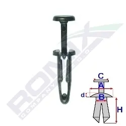 ROMIX Clip, listwa ochronna 20243