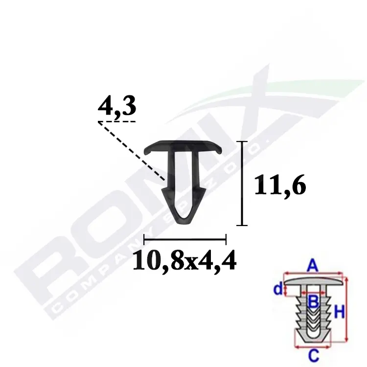 ROMIX Clip, listwa ochronna C70362