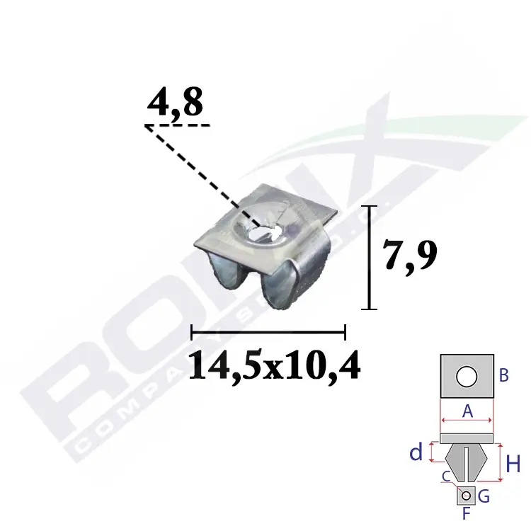 ROMIX Element mocujący, pokrywa komory silnika C70771