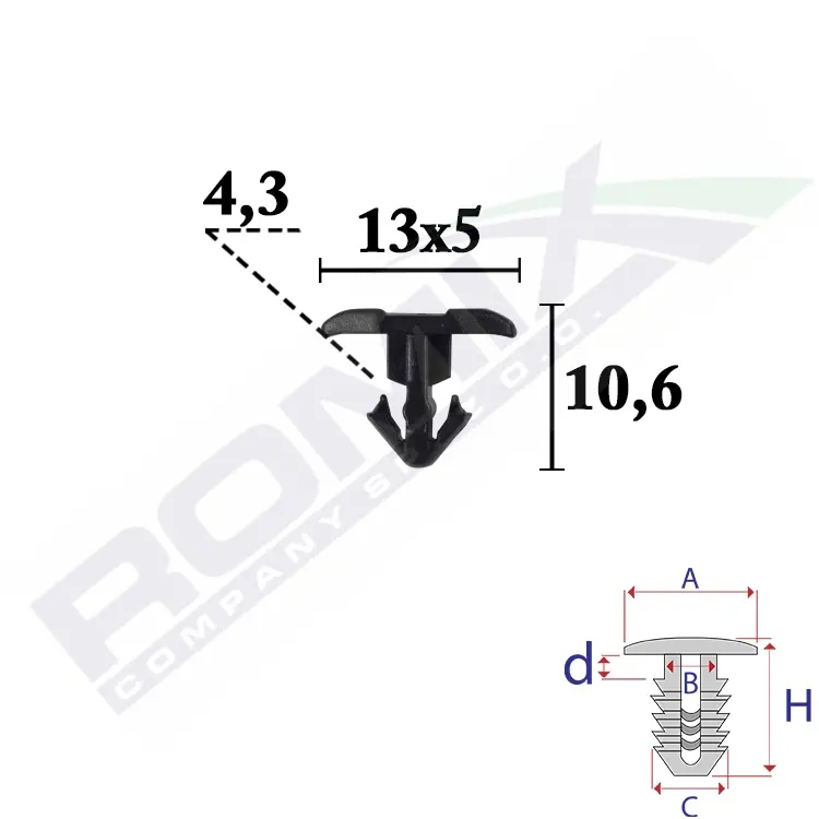 ROMIX Clip, listwa ochronna C70703