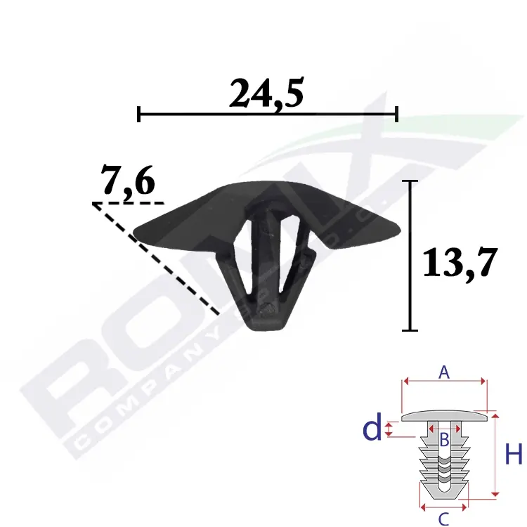 ROMIX Clip, listwa ochronna C70778