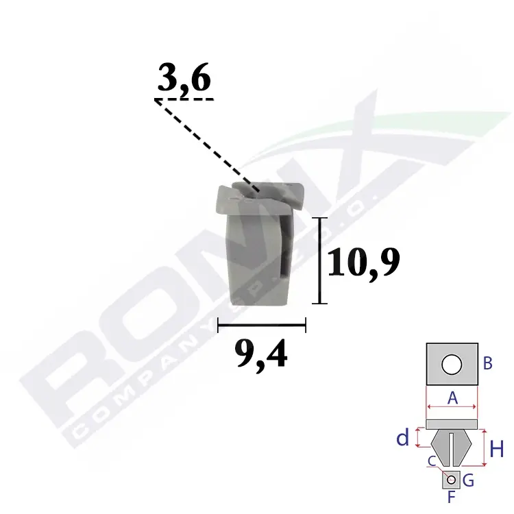 ROMIX Clip, listwa ochronna C70654