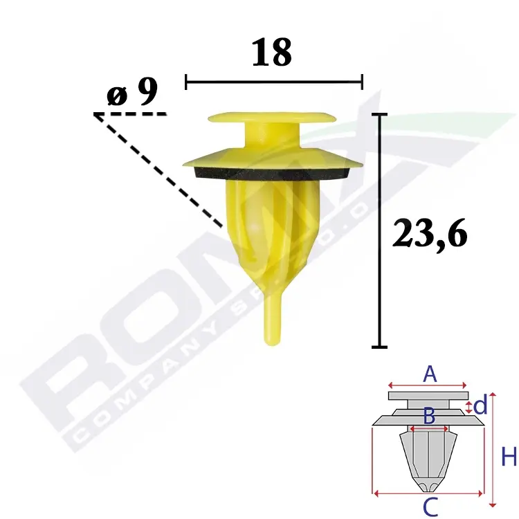 ROMIX Clip, listwa ochronna C70705
