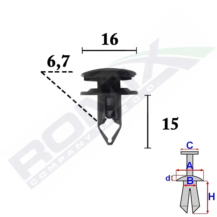 ROMIX Clip, listwa ochronna C70345