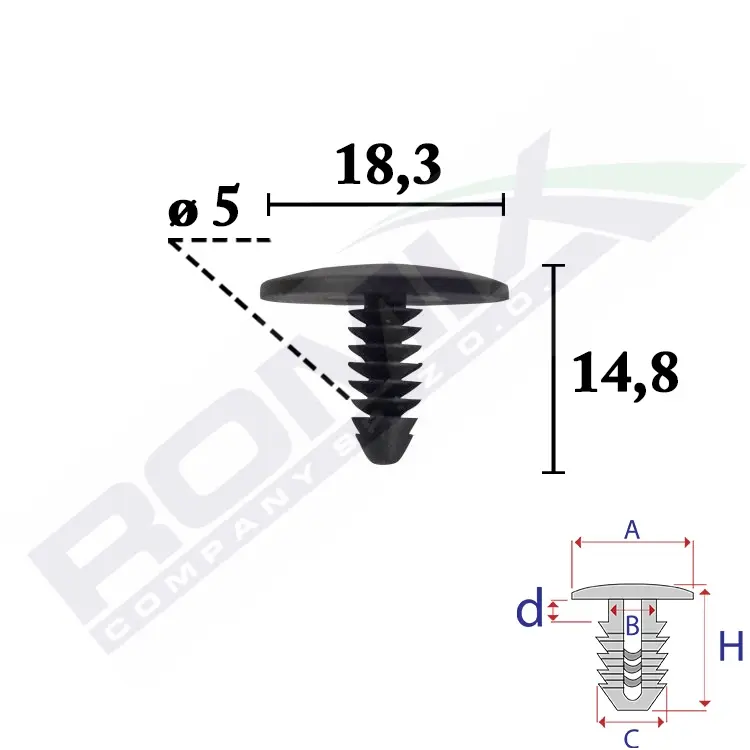 ROMIX Clip, listwa ochronna C70658