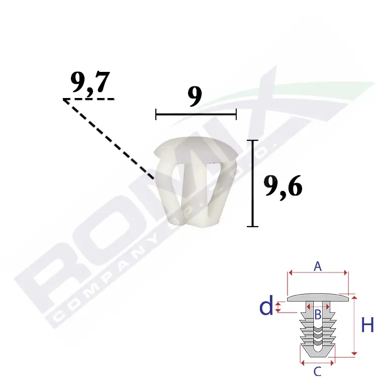ROMIX Clip, listwa ochronna C70633