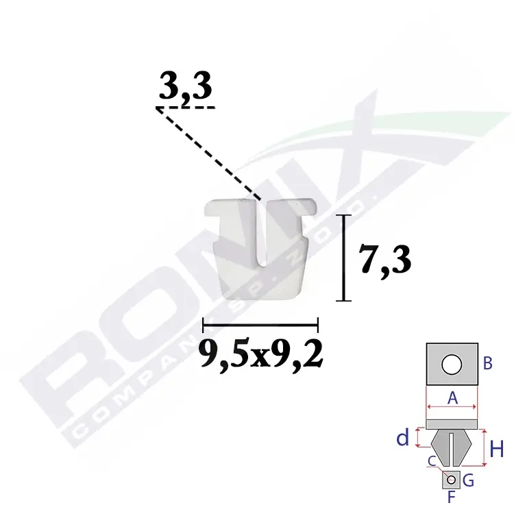 ROMIX Clip, listwa ochronna C70634