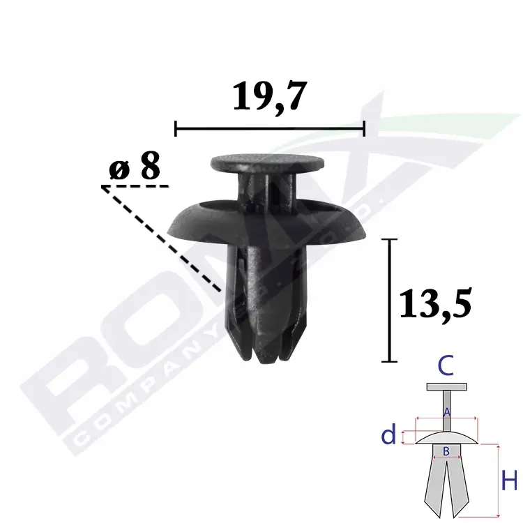 ROMIX Stopper,põrkeraud C70774