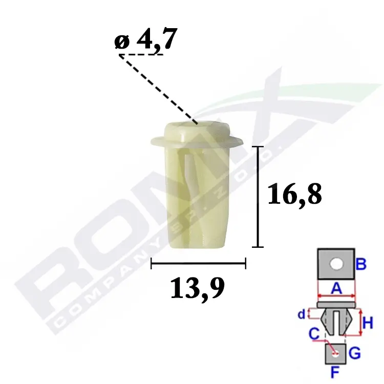 ROMIX Clip, listwa ochronna C70550