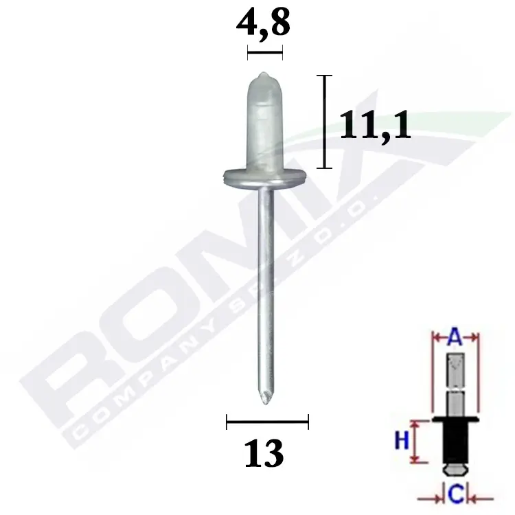 ROMIX Stopper,põrkeraud C70372