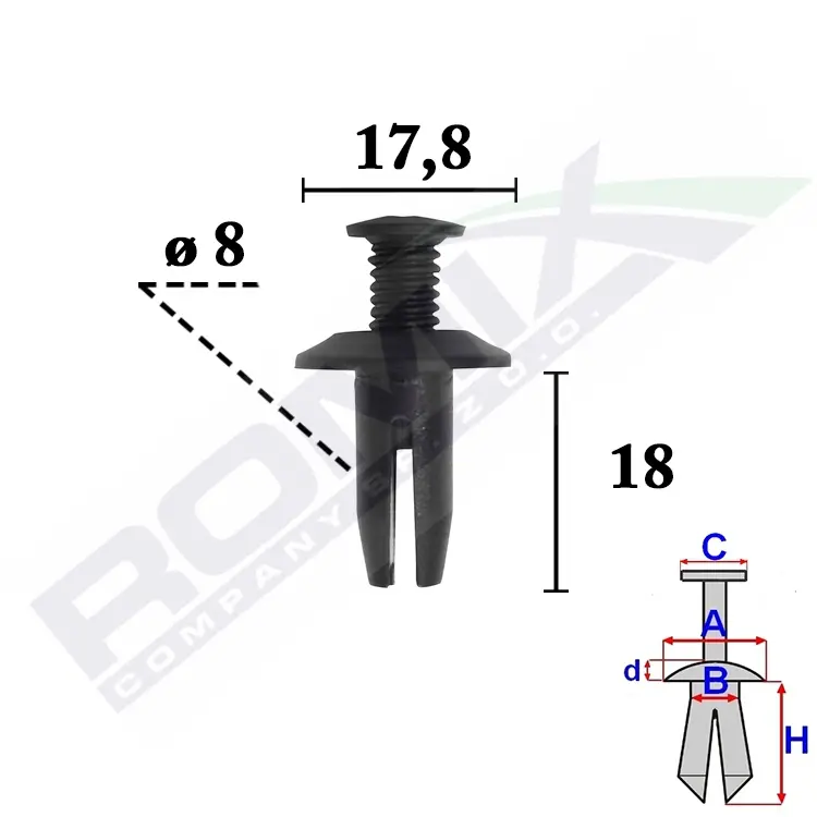 ROMIX Stopper,põrkeraud C70341