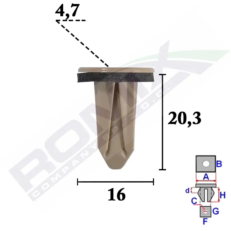 ROMIX Stopper,põrkeraud C70581