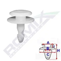 ROMIX Fästclips, rutor C60477