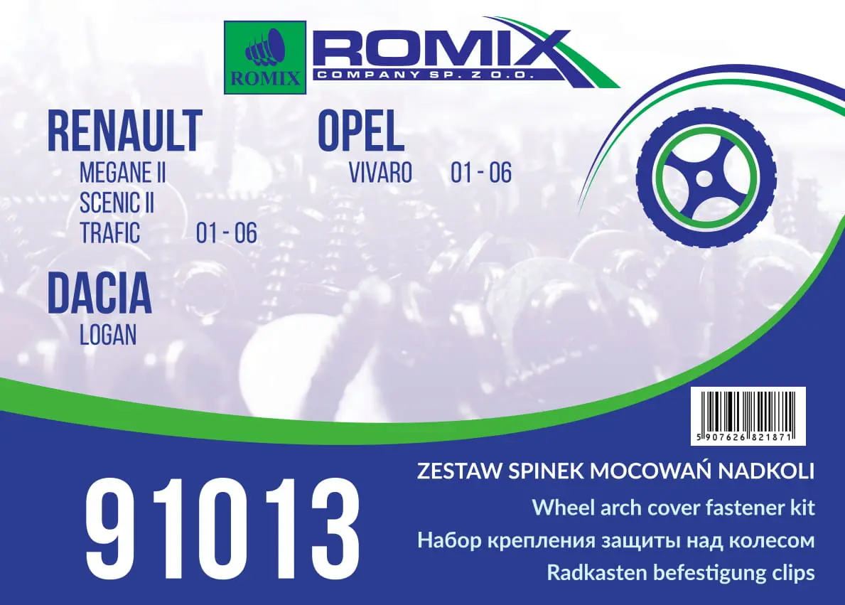 ROMIX Panel błotnika wewnętrznego 91013