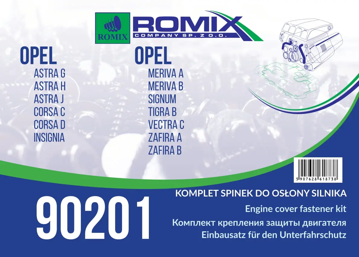 ROMIX variklio dangčio fiksatorius 90201