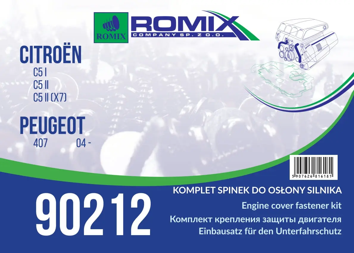 ROMIX Kinnituselement, mootorikate 90212