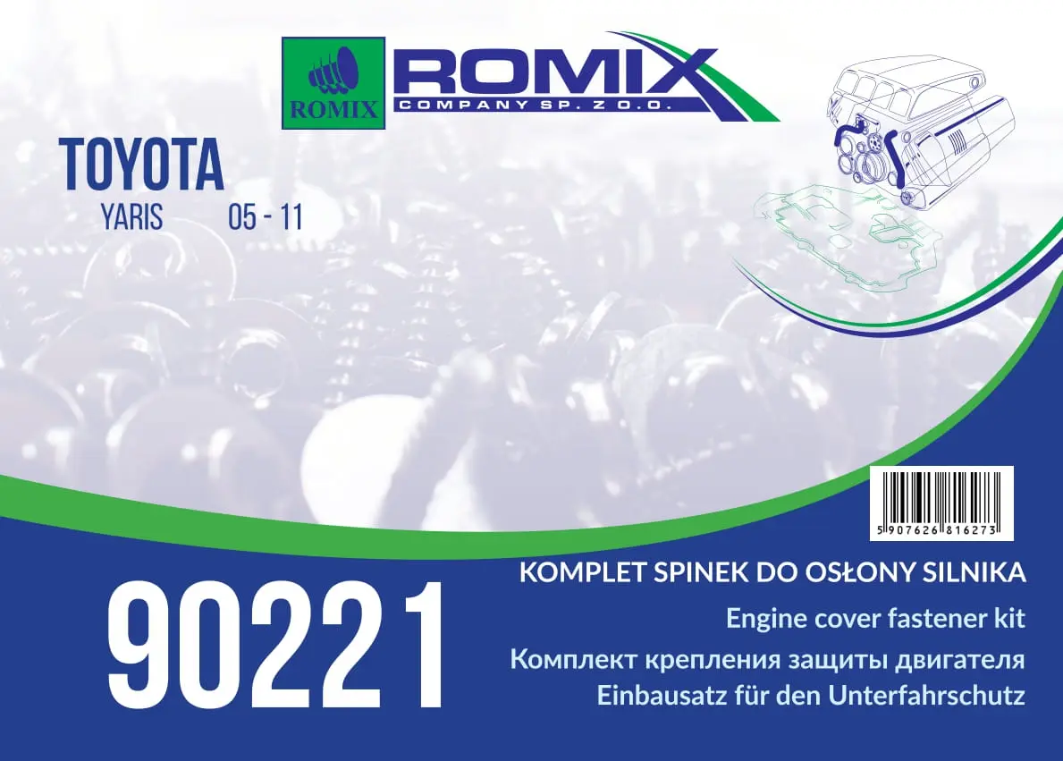 ROMIX Kiinnike, moottoripeite 90221