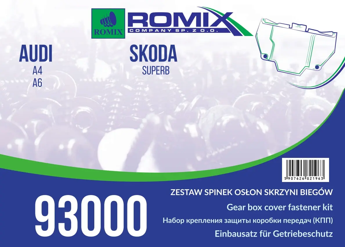 ROMIX Kiinnike, moottoripeite 93000