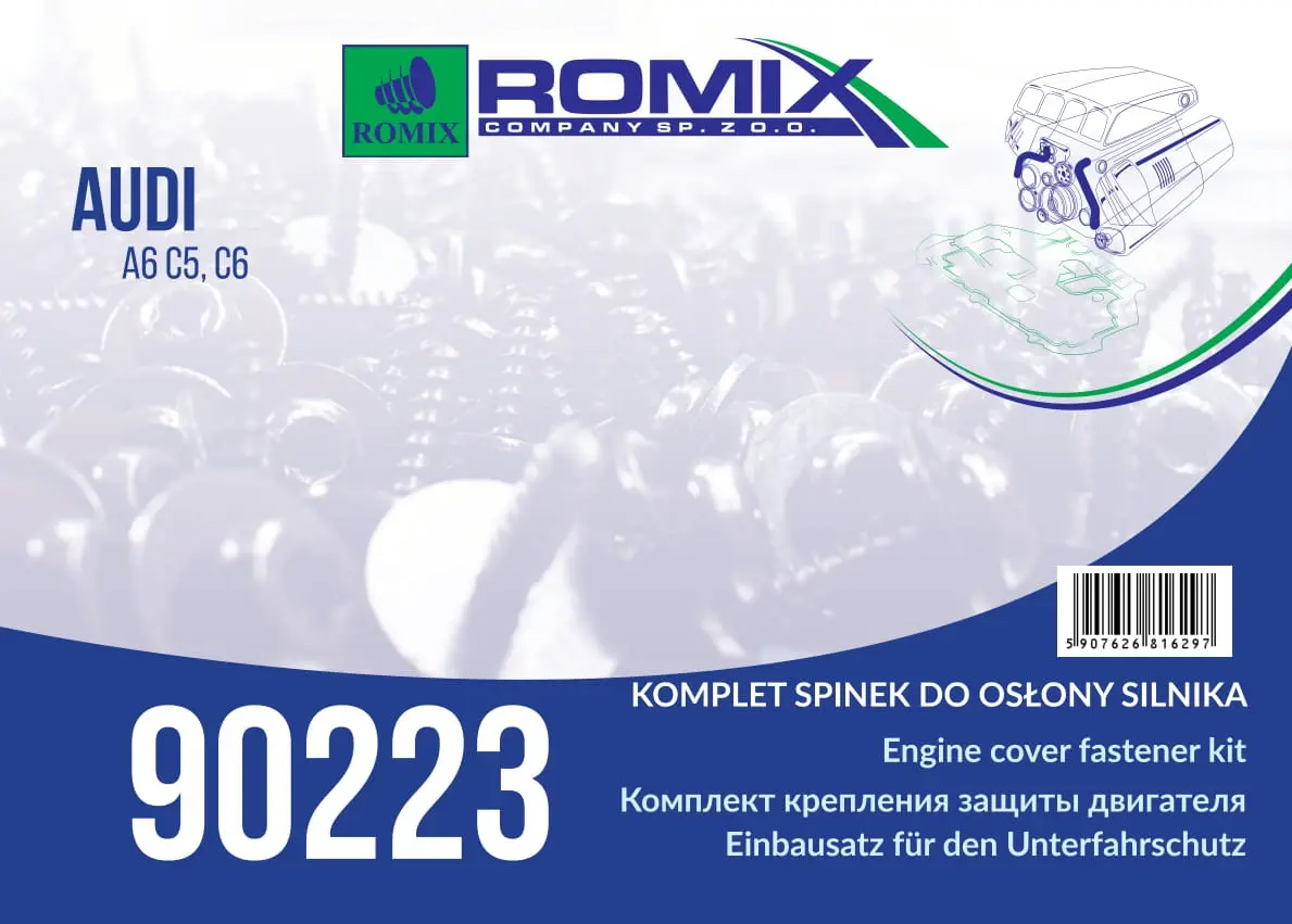 ROMIX Kiinnike, moottoripeite 90223