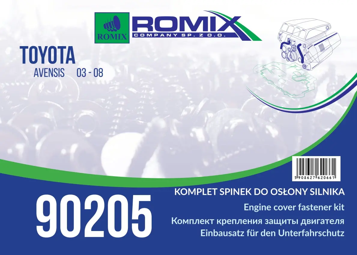 ROMIX Kiinnike, moottoripeite 90205