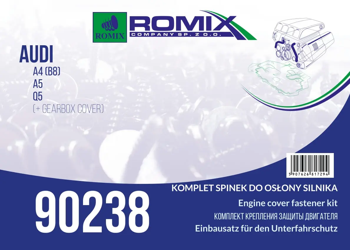 ROMIX Kiinnike, moottoripeite 90238