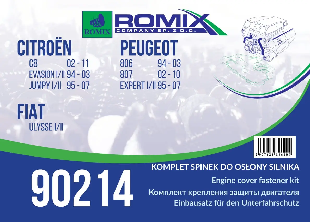 ROMIX Kinnituselement, mootorikate 90214