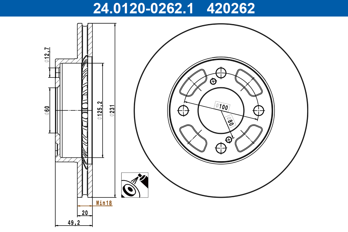 ATE Piduriketas 24.0120-0262.1