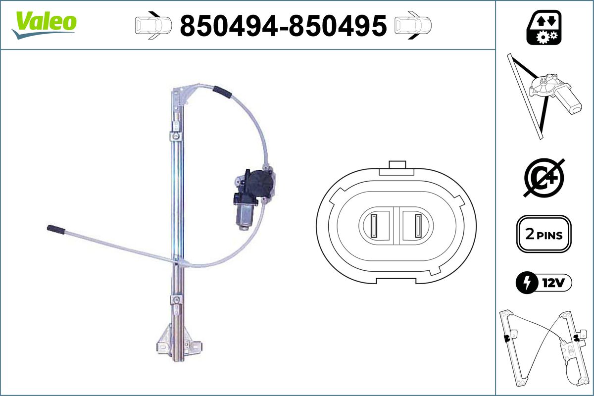 VALEO Fönsterhiss 850494