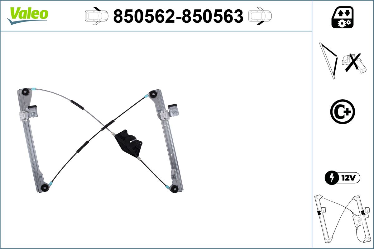 VALEO lango pakėliklis 850562