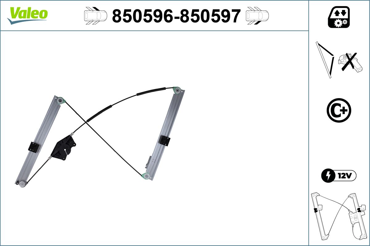 VALEO Aknatõstuk 850596
