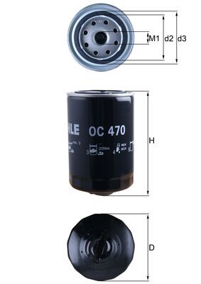 KNECHT Öljynsuodatin OC 470