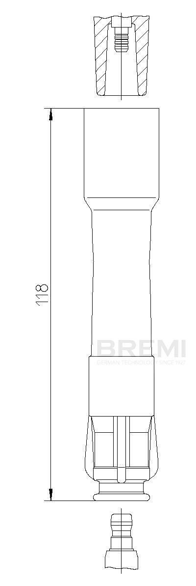 BREMI Tulpanjohdon pistoke 13249A1,8