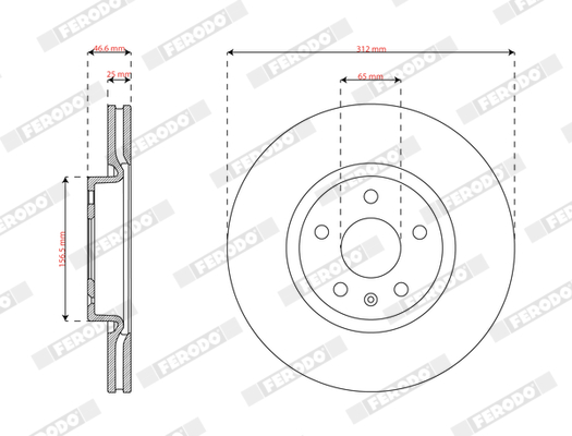 FERODO Piduriketas DDF2702C