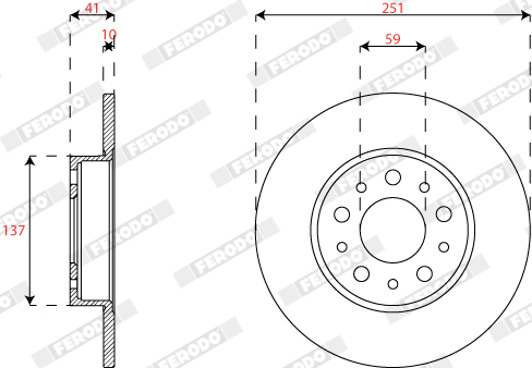 FERODO Piduriketas DDF2777C