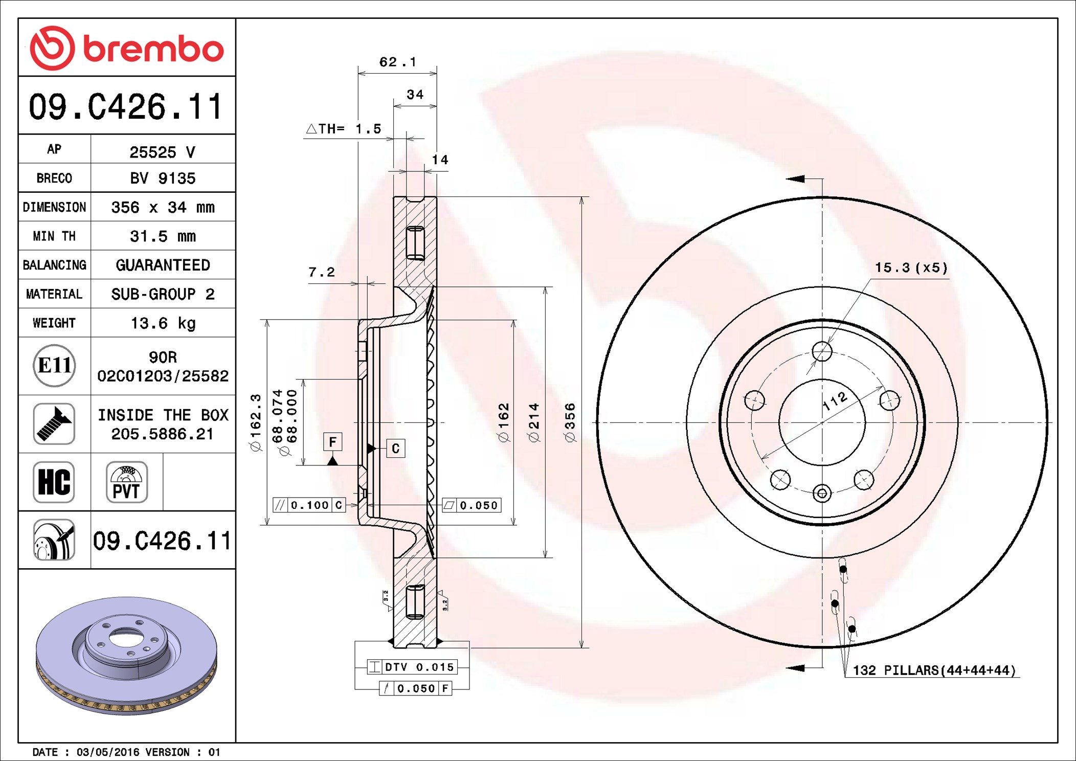 BREMBO Piduriketas 09.C426.11