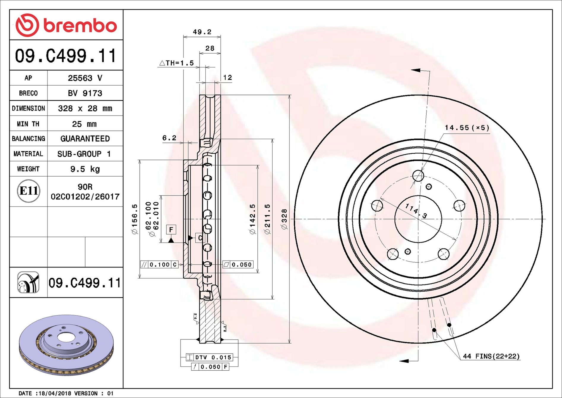 BREMBO Jarrulevy 09.C499.11