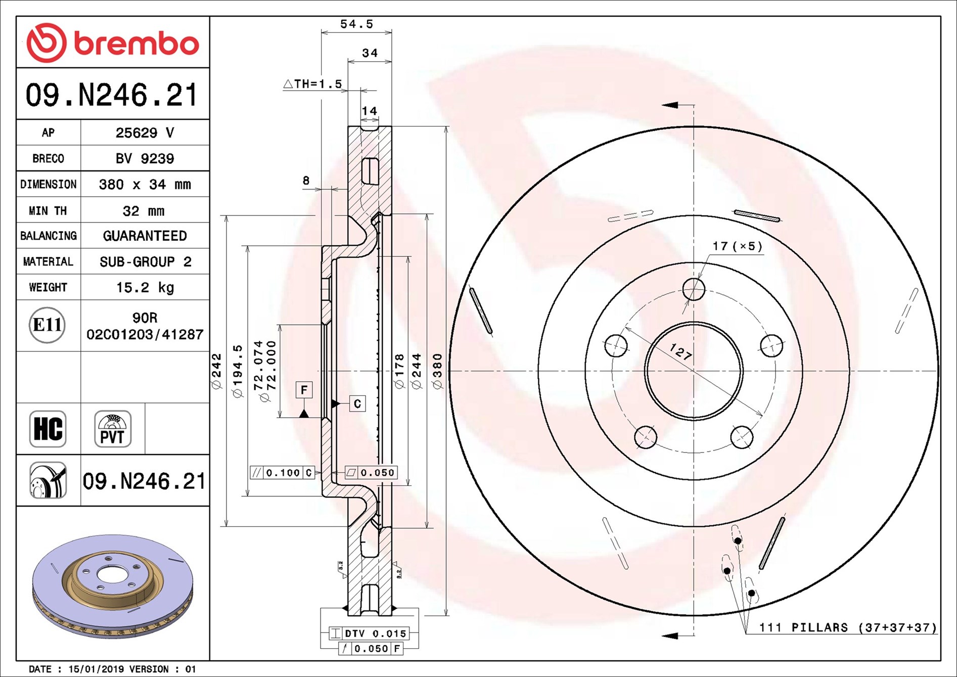 BREMBO Piduriketas 09.N246.21