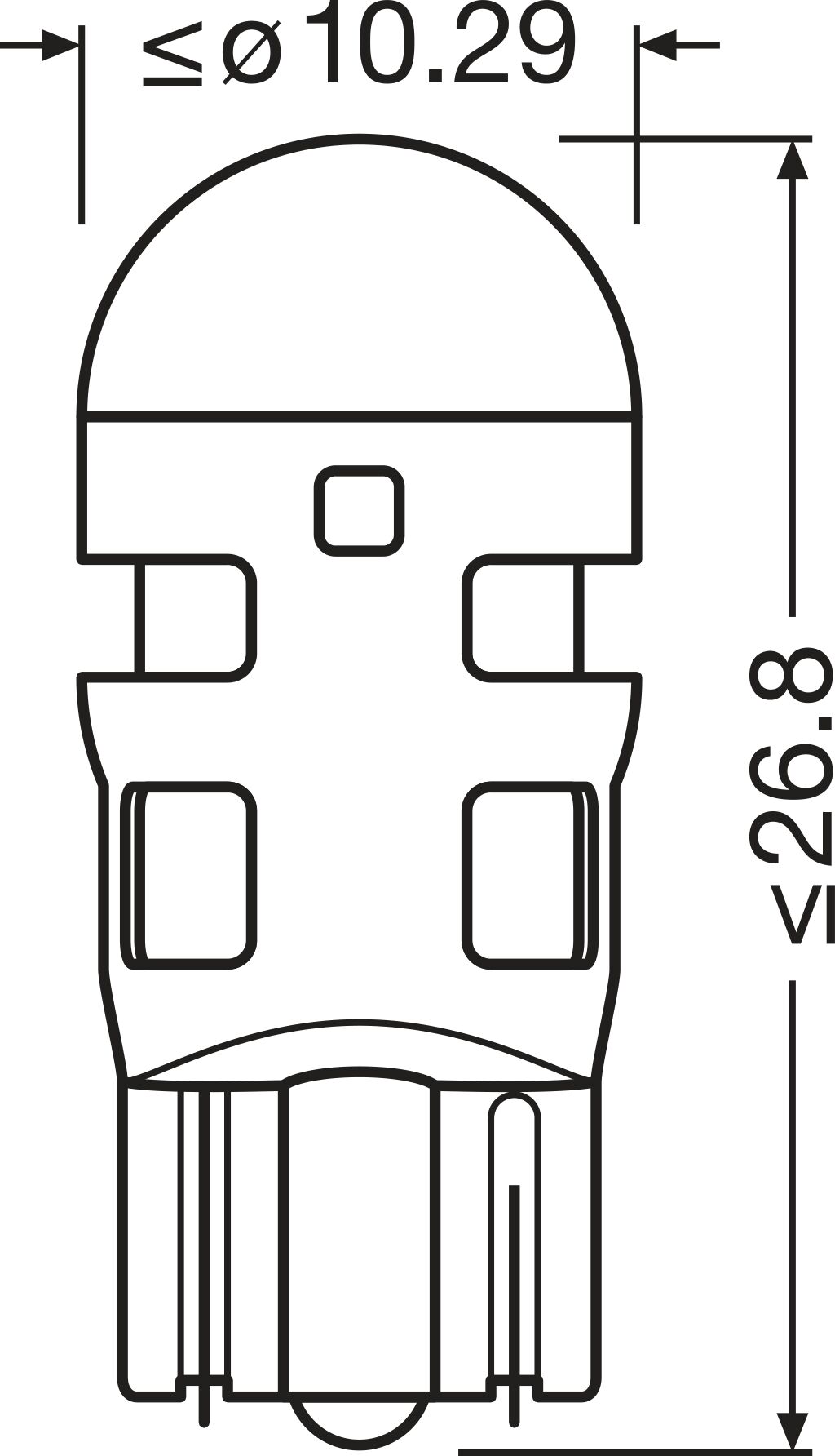 ams-OSRAM Polttimo, sisävalo 2825DRP-2BL