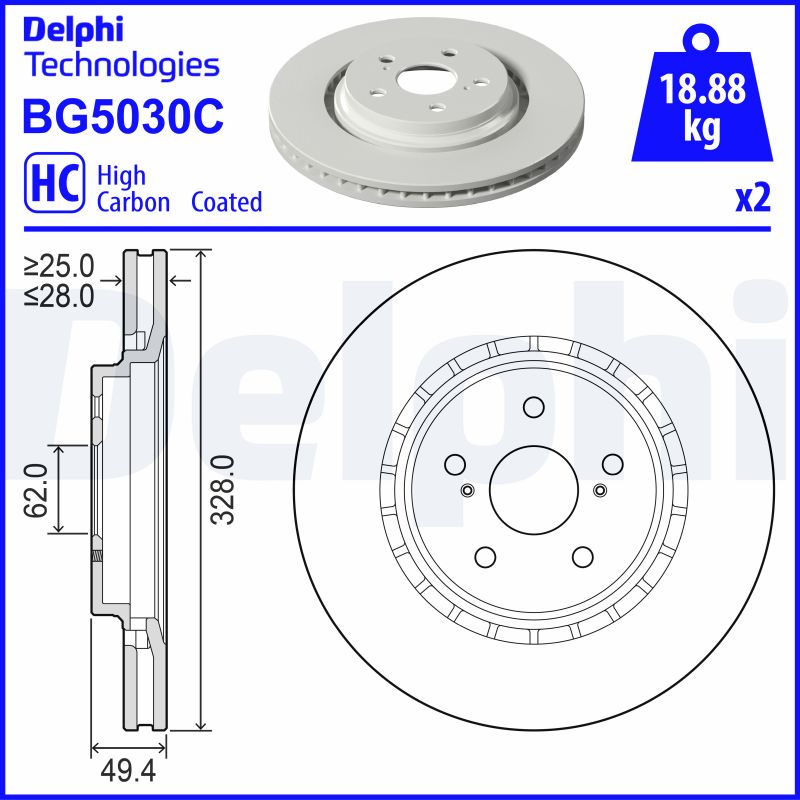 DELPHI Jarrulevy BG5030C